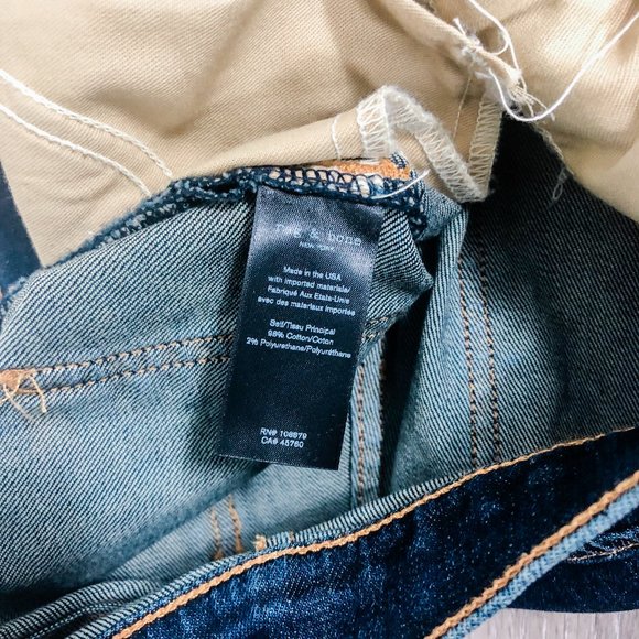 rag & bone high-rise slim leg cigarette jean, dark - Picture 4 of 8